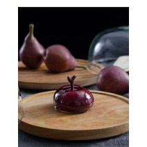 케이크트레이 유리돔 디저트 받침대 접시 우드 스탠드, 6인치 아카시아원목쟁반(하단 회전가능)+뚜껑