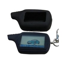 자동차경보기 A 91 LCD 원격 제어 양방향 자동차 알람 키 실리콘 케이스 스타라인 엔진 스타터 A91 Fob 체인