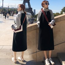 위위브렌 여성 겨울 기모롱원피스