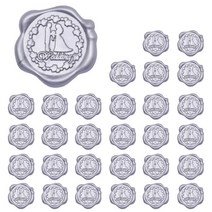 미화부장 완제품 실링 왁스 씰링 왁스 씰왁스 편지 초대장 청첩장 스티커 30P, wedding, 실버