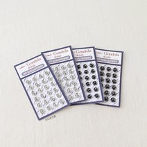인형옷 스냅단추 4종 5mm 7mm 육일돌 똑딱이 인형옷부자재, 5mm 니켈