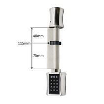 대문 번호키 자동문 패션문 도어락 현관 강화도어 유리문 스마트 실린더 잠금 앱 키리스 전자 도어 잠금 블루투스 잠금 디지털 코드 카드 전기 잠금, s7540