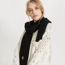 여성 꽈배기 소매 니트 머플러 남자 목도리 커플