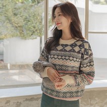 캐럴 모헤어 노르딕 니트