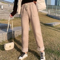 모직 여성 캐주얼 밴딩 편한 바지 겨울 팬츠