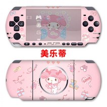 「아이디어 」PSP3000 PSP2000 스티커1000쿠로미 필름바디 스크럽 보호필름 부착기 컬러 필름 게임 캐릭터, PSP1000 멜로티 스티커+크리스