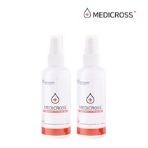 메디크로스 100ml X 2개 살균소독제 간편 휴대용 소독수 친환경, 1set