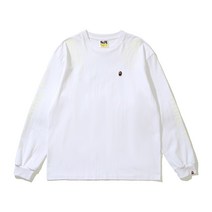 일본 패션 BAPE 자수 소표원인두야광 해골 프린트 루즈 퓨어
