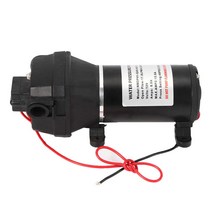 다이어프램 펌프 전기 물 고압 프라이밍 4.5GPM 40PSI RV 선박 12V EPDM + Santoprene 블랙, 한개옵션0