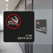 금연구역 표지판 / 과태료표시 노스모킹 건물내 흡연금지 포멕스표찰 금지표시, 4.기본형 금연빌딩, 블랙