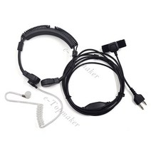 XQF 군용 목구멍 마이크 헤드셋 이어폰 PTT 미드랜드 양방향 라디오 G5 75-785 무전기용, 한개옵션0