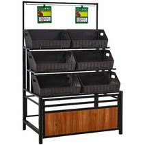 매대 과일 야채 채소 진열대 선반 슈퍼마켓 정리대, 하늘색 단일 행 5층 커피 바구니