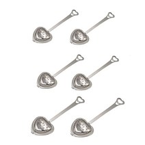 6피스 스테인리스 스틸 하트 모양 티 볼 4.7cm(1.8인치) 인퓨저 스트레이너 인터벌 디퓨저 차용