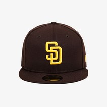 뉴에라 MLB 어센틱 샌디에이고 파드리스 사이즈캡 브라운, 없음