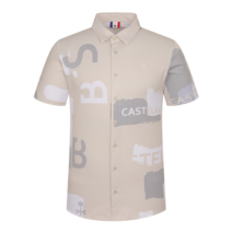 까스텔바작 남성 전판 패턴 셔츠형 반팔 티셔츠 BGBMTS222BE