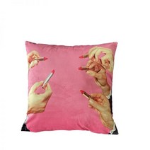 립스틱 소파 쿠션 이탈리아 seletti 셀레티 toiletpaper 시리즈 쇼파 장식 화려한 고급, 50X50cm, 연핑크