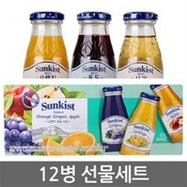 해태음료 썬키스트 훼미리 오렌지+포도+사과 음료세트, 180ml, 60병