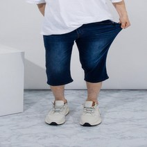 남자 여름 왕스판 7부 청바지 2컬러