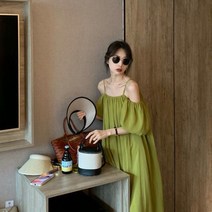 메이리앤 튜리 오프숄더 여름 바캉스 롱원피스