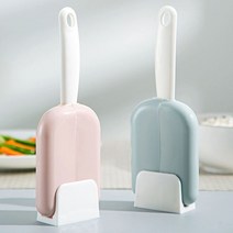 PKFARM 1+1 밥주걱 + 거치대 1세트 주방 밥주걱 꽂이 거치대 주걱보관함, 2set, 그린+핑크