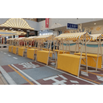 행사용 매대 부스 플리마켓 스탠드 진열대 야시장, 상세이페이지 참고, 150x60x200 옐로우 화이트