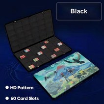 NS 게임 카드 케이스 보호 커버 닌텐도 스위치 OLED 메모리 SD 홀더 캐리 카트리지 박스 60 In 1, [05] Black