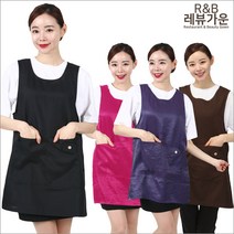 레뷰가운 AE226 원피스앞치마 무지앞치마 치마형 가정용 식당 화원 서빙복 앞치마, AE226 보라L