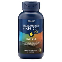 GNC Triple Strength Fish Oil Plus Krill Oil 지앤씨 피쉬오일 플러스 크릴오일 소프트젤 60정, 1, 1개