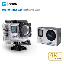 G-GOON GPRO-4000 블랙박스겸용 WIFI지원 4K 액션캠 실버 [16기가메모리 시거잭충전기 제공]