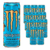 몬스터에너지 망고 로코 파란색 몬스타 에너지 드링크 음료 355ml 12캔, 355ml 12개