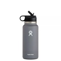 Hydro Flask 와이드 마우스 스트로 물병 뚜껑 라구나 32온스, Straw Lid 32 Oz, Stone