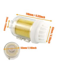 무시동히터부속품 25mm 에어 디젤 주차 히터 흡입 필터 소음기 흡입 파이프 3 타입 적합 Webasto Eberspacher 블랙, Type C, 하나