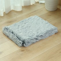 펫러그 강아지 고양이 러그플러시 대형 개 침대 수면 매트 메모리 폼 애완 동물 정형 외과 세척 가능한 쿠, 02 GRAY_04 XL-100x60x10cm