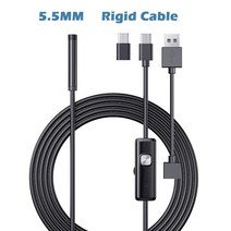 5.5MM 7MM 내시경 카메라 3 인 1 c타입 마이크로 USB 미니 렌즈 파이프 검사 6led IP67 방수 안드로이드, 04 5.5MM Rigid Cable_02 1.5m