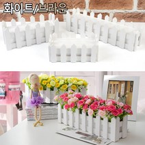 인조꽃 재료 꾸미기 인조나무 꽃꽃이 화분 2colors 조경용품 홈데코 조경 거실용 이사, 1개, 브라운 - 중