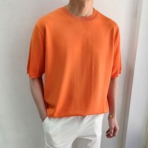 라운지21 루즈핏 9컬러 썸머 라운드 반팔니트 반팔 티셔츠