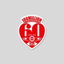 혼다 슈퍼커브 60주년 스티커, 1개, 단품