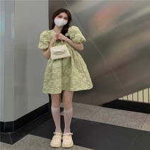 퍼퍼원피스 여름원미니원피스 걸스데일리 v넥드레스