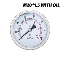 디지털 압력계 차압계 표면 압력 게이지 M20 x 100 축 설치 1.5 0.1 0.25 Mpa 공기 가스 물 연료, 04 04_10 0-6Mpa