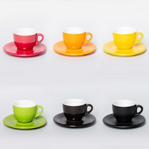 에소프레소잔 커피잔세트 6칼라 (노빌) 90ml 62x49mm, 오렌지 201635.201663, 1개