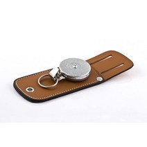 KEY-BAK 접이식 키 홀더 스테인리스 스틸 체인 부착 크롬 프론트 가죽 공구 파우치 벨트 루프 [미국 직배송]
