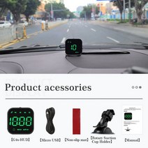 차량용HUD 헤드업디스플레이 자동차속도계 새로운 g4s hud 자동차 gps 헤드 업 디스플레이 속도계 시간표 속도 알람 자동 자동차 전자 액세서리는 모든 자동차에 적합, 초록