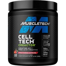 [해외] MuscleTech Cell Tech CREACTOR 크레아틴 프루트 맛, 120인분 1팩