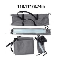 차량용 루프탑텐트 자동차 차지붕 원터치 차박 텐트 보호소 그늘 캠핑 사이드 루프 탑 천막 방수 휴대용 캠핑 옥상 레인 캐노피, c 300x200cm