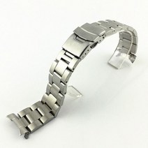 세이코 솔리드 스테인레스 스틸 밴드 남성용 스포츠 스트랩 20mm 22mm srpd skx007/skx009 SRPD63K1 쥬빌리 곡선 엔드 팔찌, type C no logo - 22mm