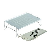 iClimb 미니 솔로 접이식 테이블 초경량 컴팩트 배낭 캠핑 하이킹 비치 피크닉 (실버 - S), Gunmetal, Large