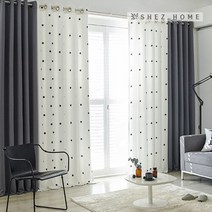 블랙코코 암막 아일렛 중형커튼(2장)