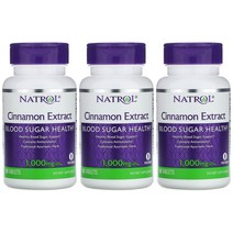 [3병] Natrol 나트롤 시나몬 계피 추출물 500mg 80정 타블렛 Blood Sugar Health