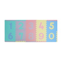 소리안나매트 1.2cm 무독성 파스텔 퍼즐매트 10장+마감재 15개, 12T_숫자10장