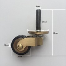 가구이동 바퀴 슬라이더 운반 카트 및 고무 범용 가구 테이블 의자 소파 부드럽게 음소거 캐스터 롤러 러너 Z528 1 인치 4 개, Type B